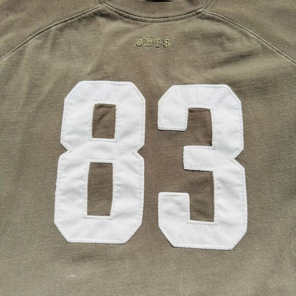 Reebok Gridiron NFL Classic NY Jets Santana Moss Green Coton Sweatshirt Jersey M - Picture 2 of 11